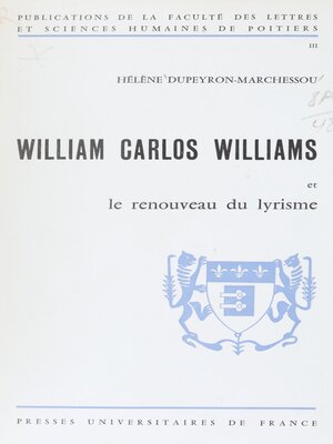 cover image of William Carlos Williams et le renouveau du lyrisme